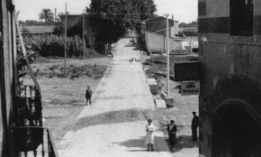 La riera d'Alforja en la confluència del carrer de l'Hospital i el raval de Gràcia  / Inicis anys 1950