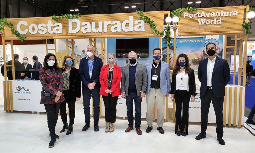 Els representants dels quatre municipis que integren l'Aliança Turística, a Fitur