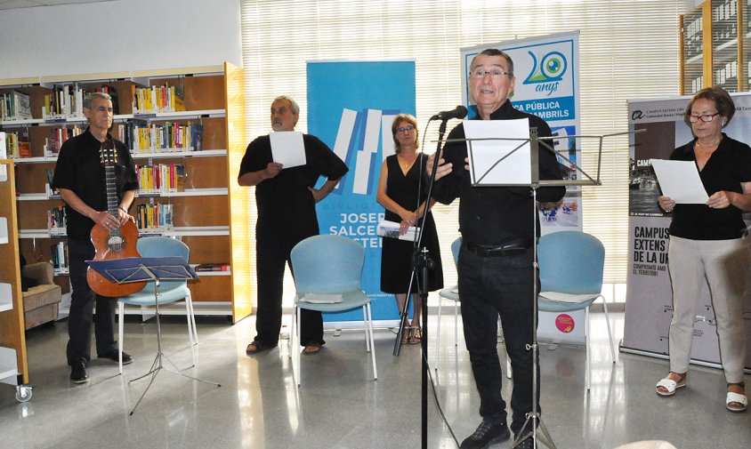 El recital poètic va tenir lloc ahir a la tarda a la Biblioteca Josep Salceda i Castells