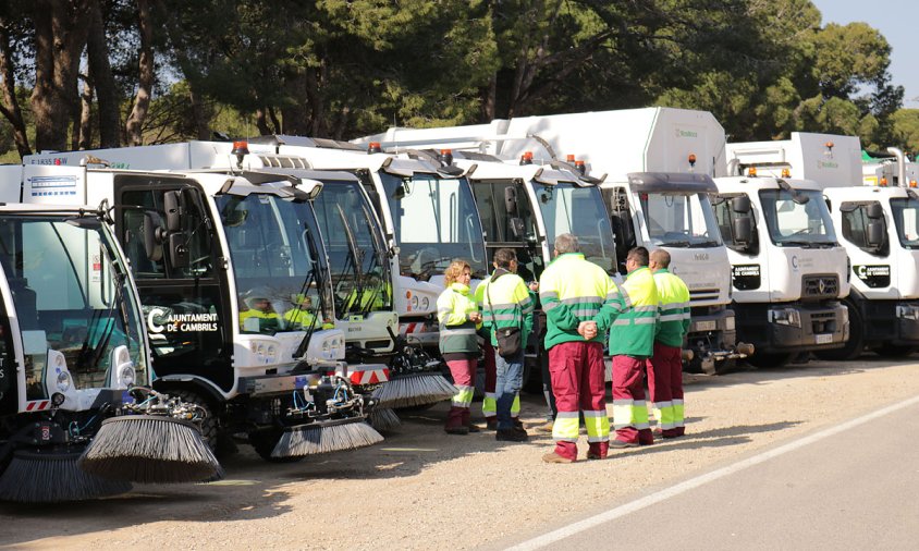 Flota de vehicles del servei de neteja viària de Secomsa