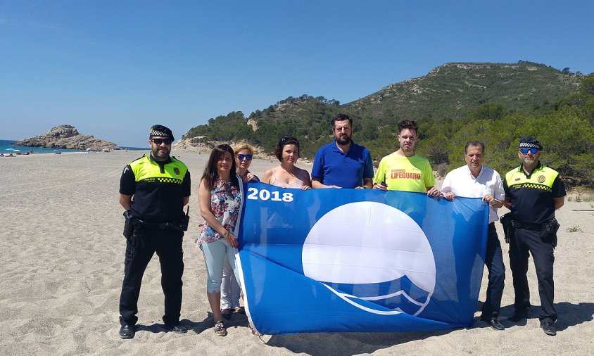 L'acte oficial d'hissada de la Bandera Blava a les tres platges de Vandellòs i l'Hospitalet de l'Infant va tenir lloc el dissabte al matí al Platja del Torn