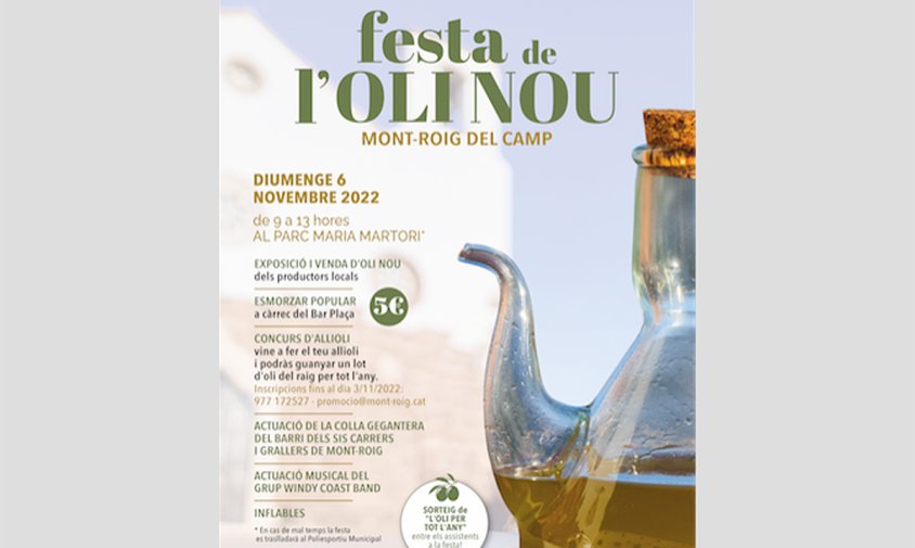 Cartell de la Festa de l'Oli Nou de Mont-roig