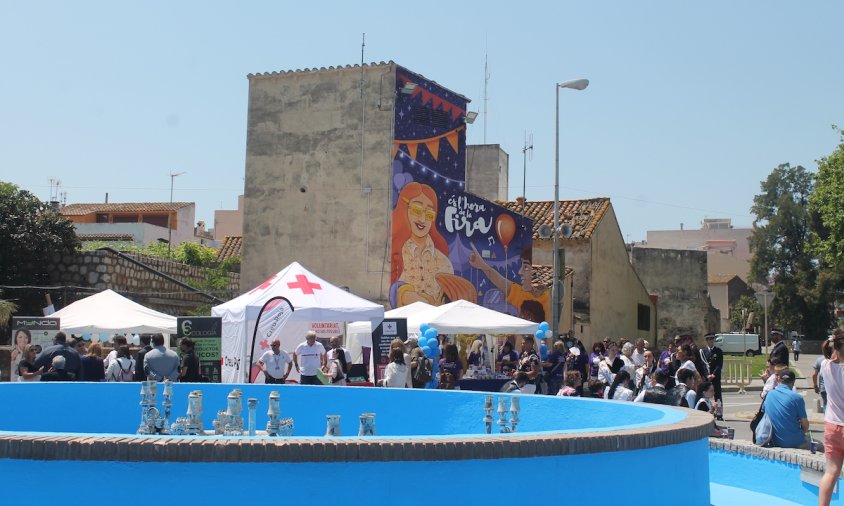 La Font del Centenari, el dia de l'inauguració de la Fira