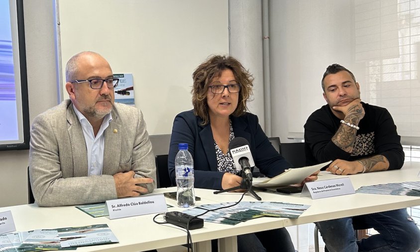 Alfredo Clúa, Neus Cárdenas y Xavi Martí, ahir a la roda de premsa de les jornades de l'oli
