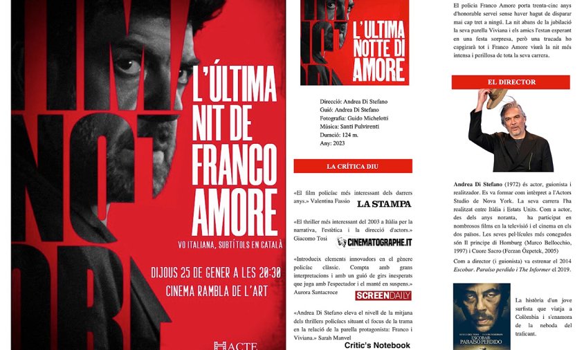 Cartell i sinopsis de la pel·lícula L'última nit de Franco Amore