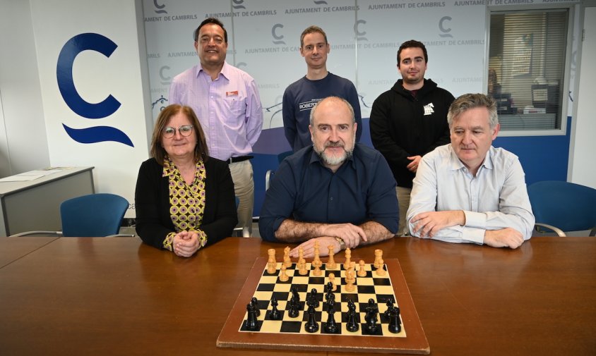 Imatge de la roda de premsa de presentació del campionat de Catalunya d'escacs