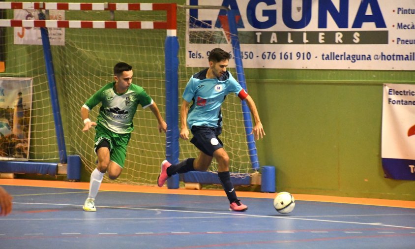 Imatge del partit d'anada entre el CFS Mediterrani i el Fraga Futsal