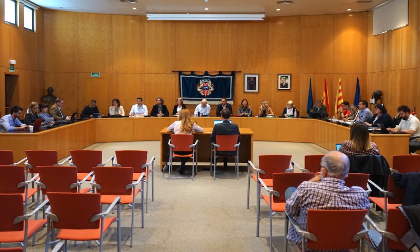 Imatge de la sessió plenària en la qual es van aprovar els pressupostos
