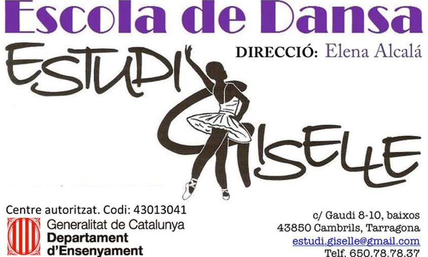 L'Estudi Giselle ha estat acreditada com a Escola de Dansa Autoritzada pel Departament d’Ensenyament