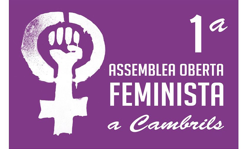 Cartell de la convocatòria de l'assembela feminista