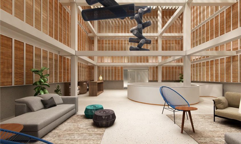 Simulació de l'interior del futur hotel Pòsit