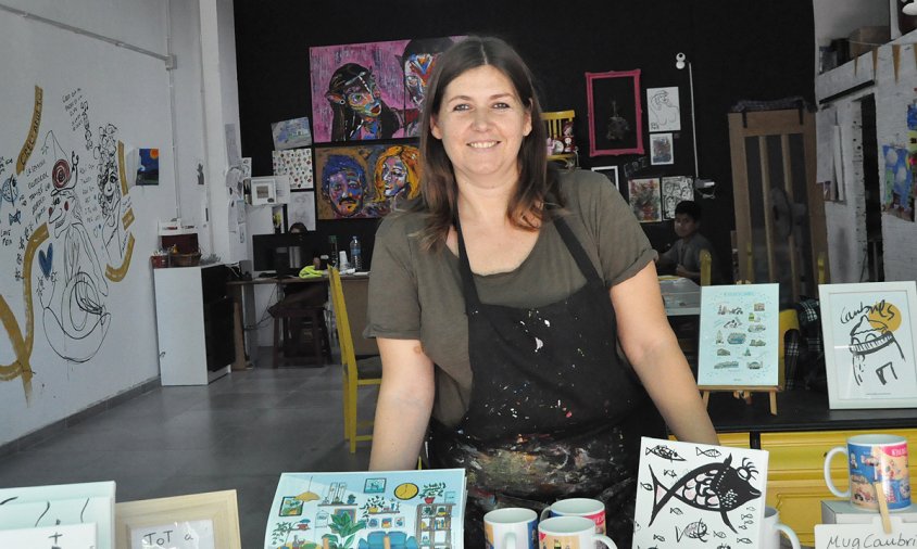 L'artista cambrilenca Marta Nolla al seu taller