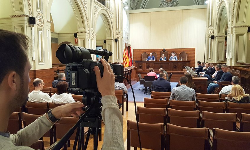 Imatge de la sessió plenària a la Diputació de Tarragona