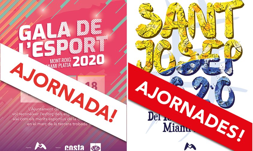 L'Ajuntament de Mont-roig del Camp suspèn les Festes de Sant Josep i la Gala de l’Esport