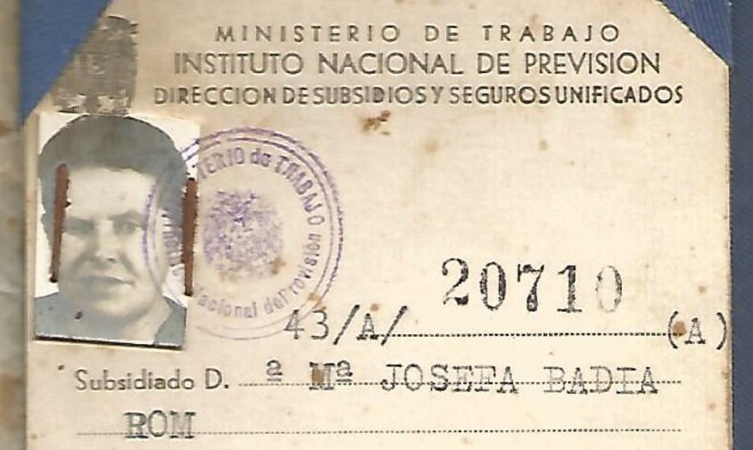 Cartilla de la Seguretat Social de M. Josefa Badia Rom / 1957