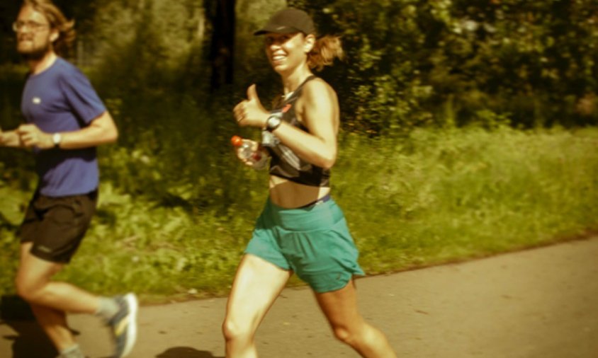 Anna Riu, en un moment de la cursa