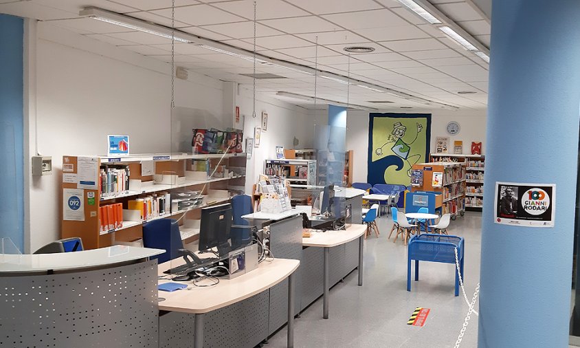 Imatge de les instal·lacions de la Biblioteca municipal Josep Salceda i Castells