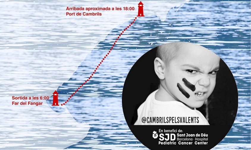 Cartell de la travessia solidària que farà Joan Carles Adell