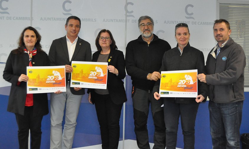 Presentació del campionat. D'esquerra a dreta: Rosa Maria Carrasco, Ramon Vallverdú, Camí Mendoza, Josep Maria Vallès, Jordina Gallinat i Pep Subirats
