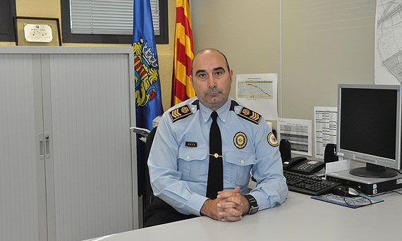 El nou cap de la Policia Local, Josep Muñoz, al seu despatx, ahir al matí