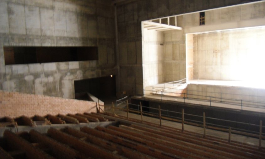 Visita a les obres del Teatre Auditori, el març de 2011