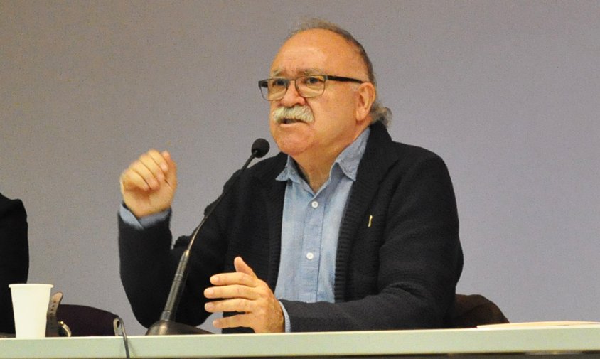 Josep-Lluís Carod-Rovira en una imatge de l'11 d'abril de 2018 en motiu de la presentació del llibre "Els fets de l'1 d'octubre" a la sala d'actes del Centre Cultural