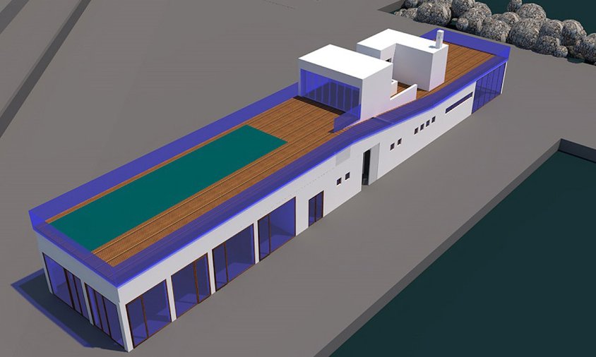 Simulació del nou edifici social del Club Nàutic