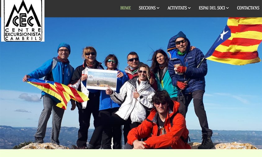 Imatge de grup d'alguns membres del Centre Excursionista Cambrils
