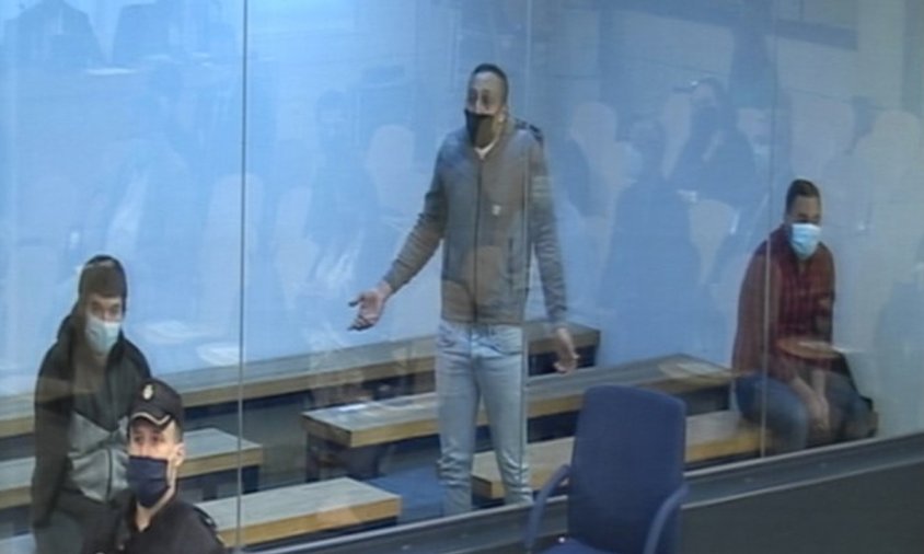 Captura de pantalla de la senyal institucional del segon principal acusat al judici del 17-A, Driss Oukabir, durant la declaració a l'Audiència Nacional, el passat 10 de novembre