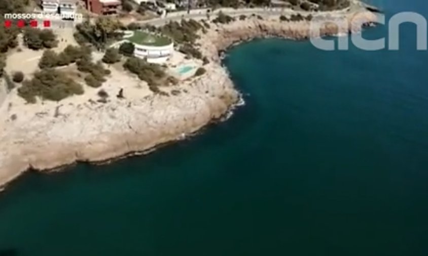 Captura d'imatge d'un vídeo filmat des de l'helicòpter dels Mossos d'Esquadra que ha dut a terme les tasques de recerca