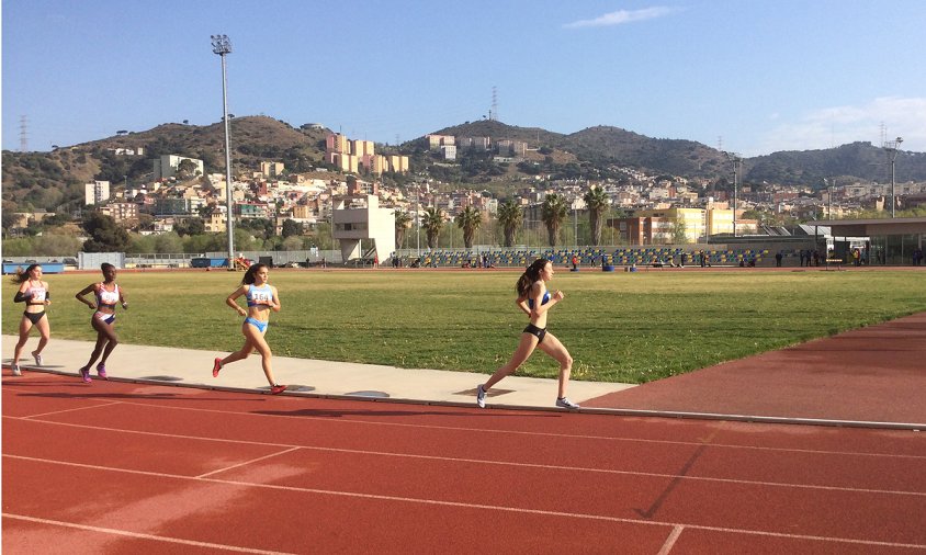 Maria Taggi en un moment de la cursa dels 5.000 metres, aquest passat diumenge