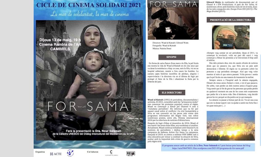 Cartell de la pel·lícula documental "For Sama"