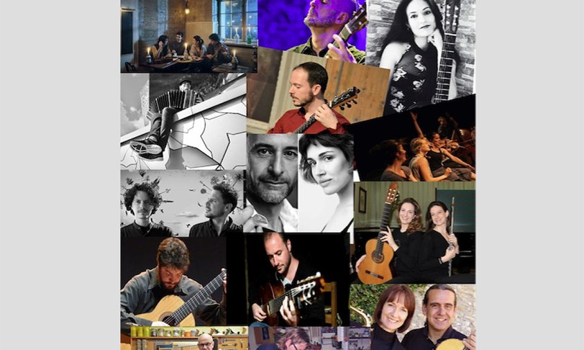 Cartell dels artistes participants al Festival de Guitarra de l'Hospitalet de l'Infant