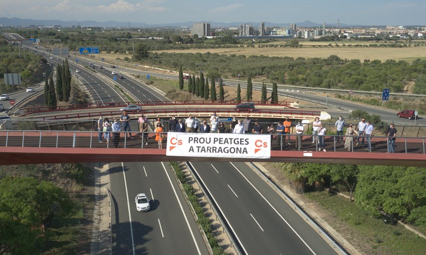 Trobada dels portaveus municipals i regidors de Ciutadans (Cs) de la demarcació de Tarragona demanant l'eliminació dels peatges