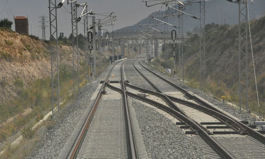 Imatge d'arxiu del traçat ferroviari del Corredor Mediterrani
