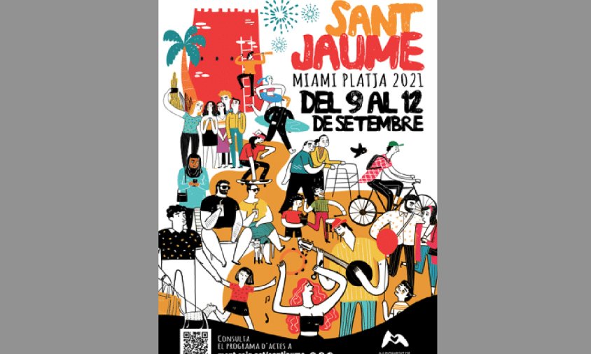 Cartell de les festes de Sant jaume a Miami Platja, aquest mes de setembre