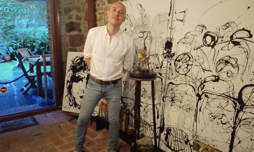David Callau va ser un dels artistes cambrilencs que va exposar al Montbriart