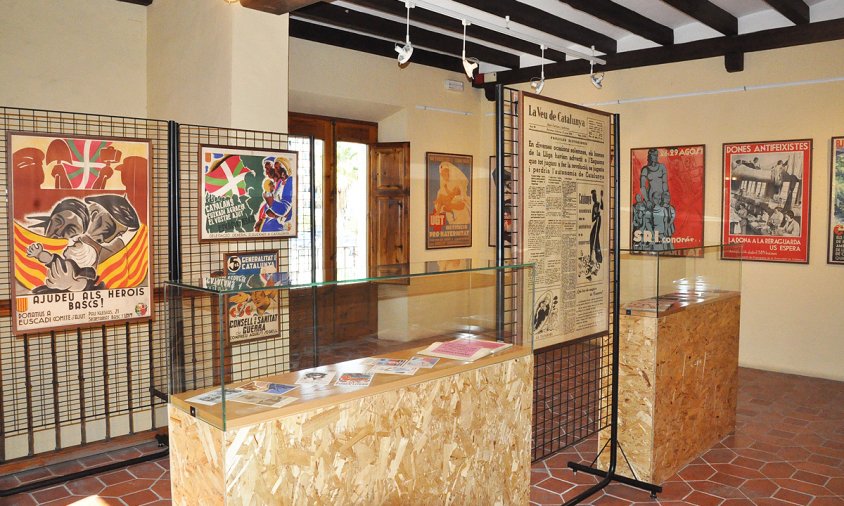 Imatge de l'exposició instal·lada al Museu Molí de les Tres Eres