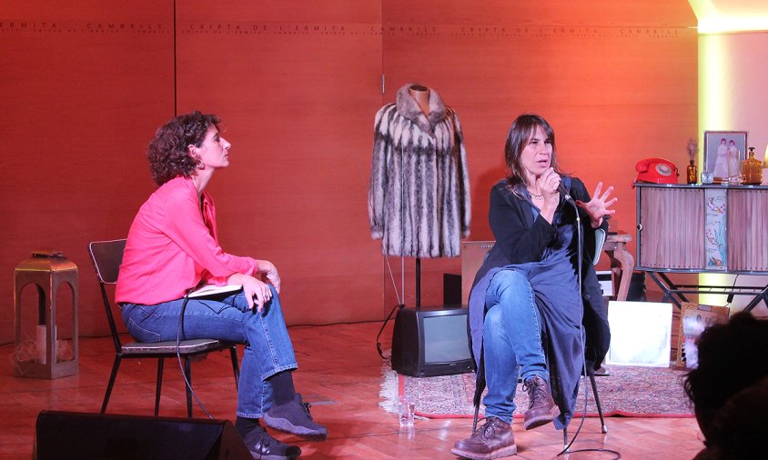 Concert a càrrec de Lidia Pujol i Marina Garcés, ahir al vespre, a la Cripta