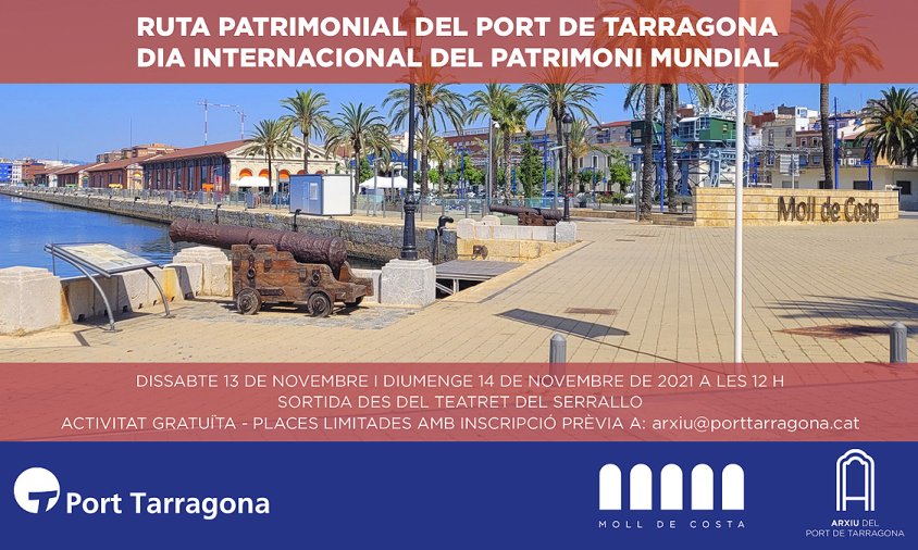 Cartell de l'activitat que es durà a terme al Port de Tarragona, el cap de setmana del 13 i 14 de novembre