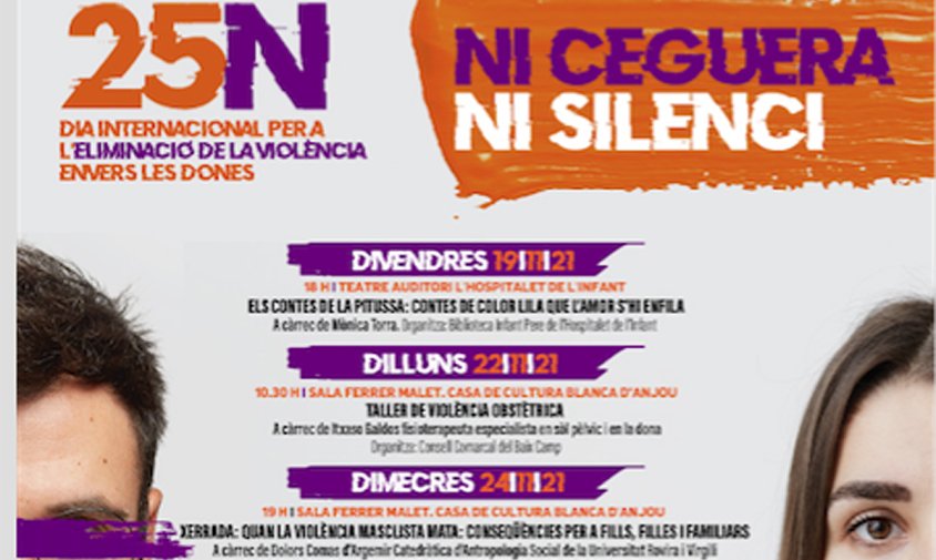 Part del cartell d'activitats previst per les regidories d’Igualtat i Cultura de l’Ajuntament de Vandellòs i l’Hospitalet de l’Infant