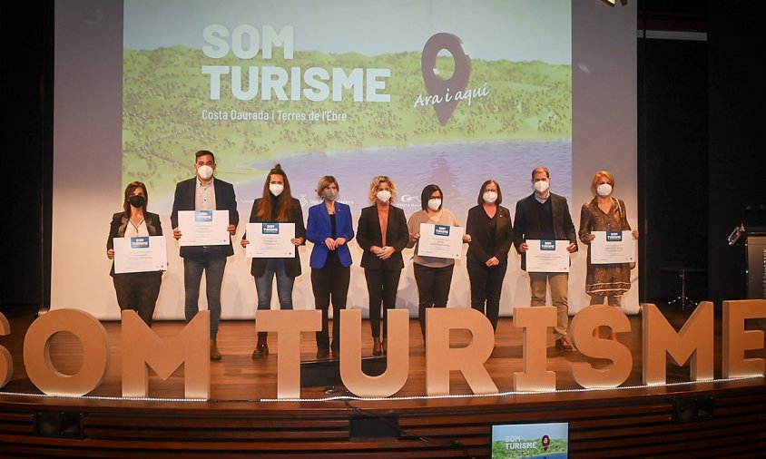 Foto dels premiats en l'acte Som Turisme de la Diputació de Tarragona