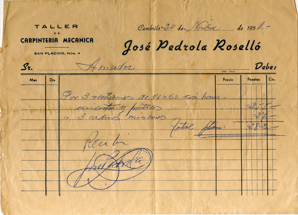 factura josep pedrola