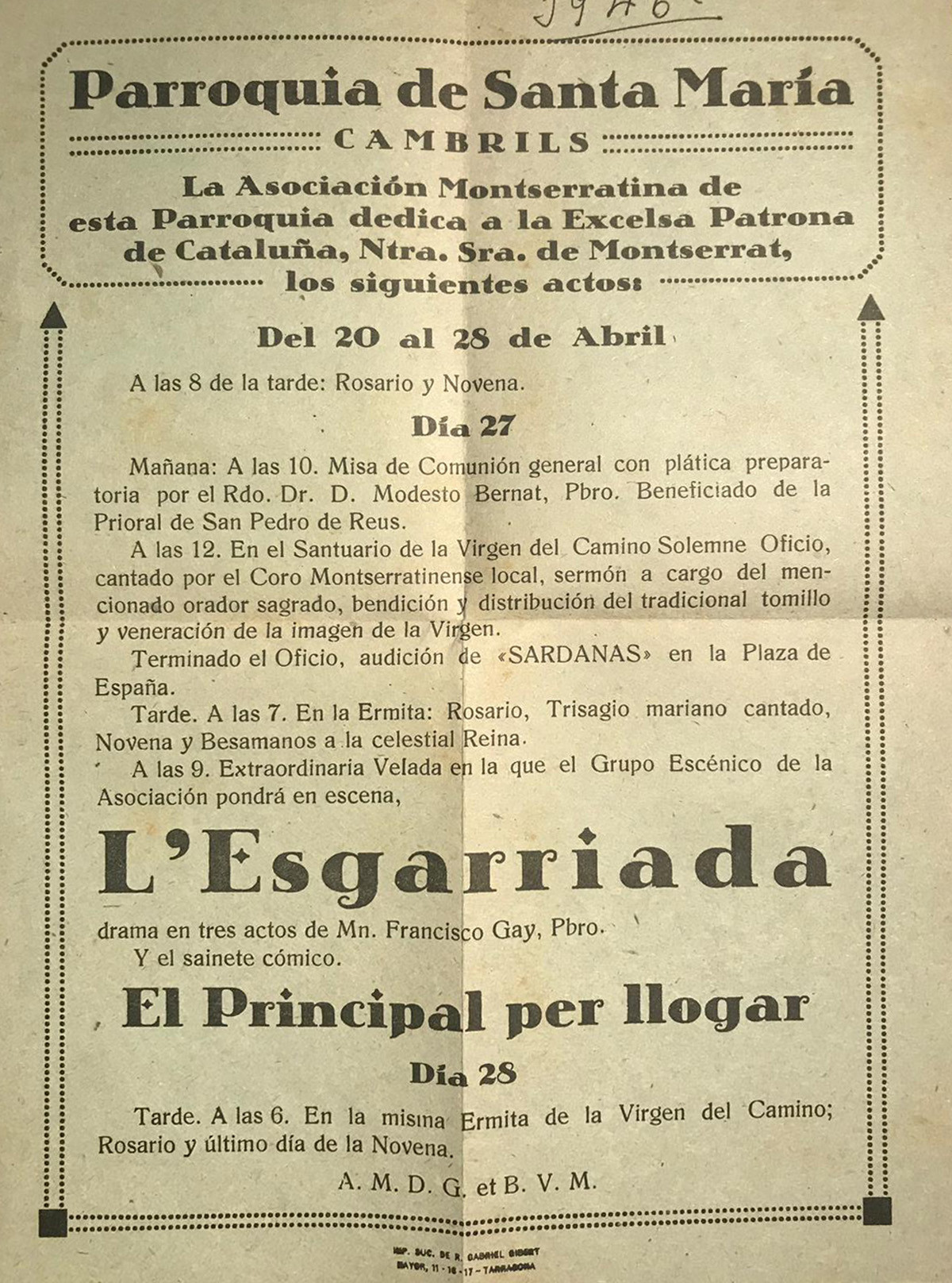 actes mare de deu montserrat