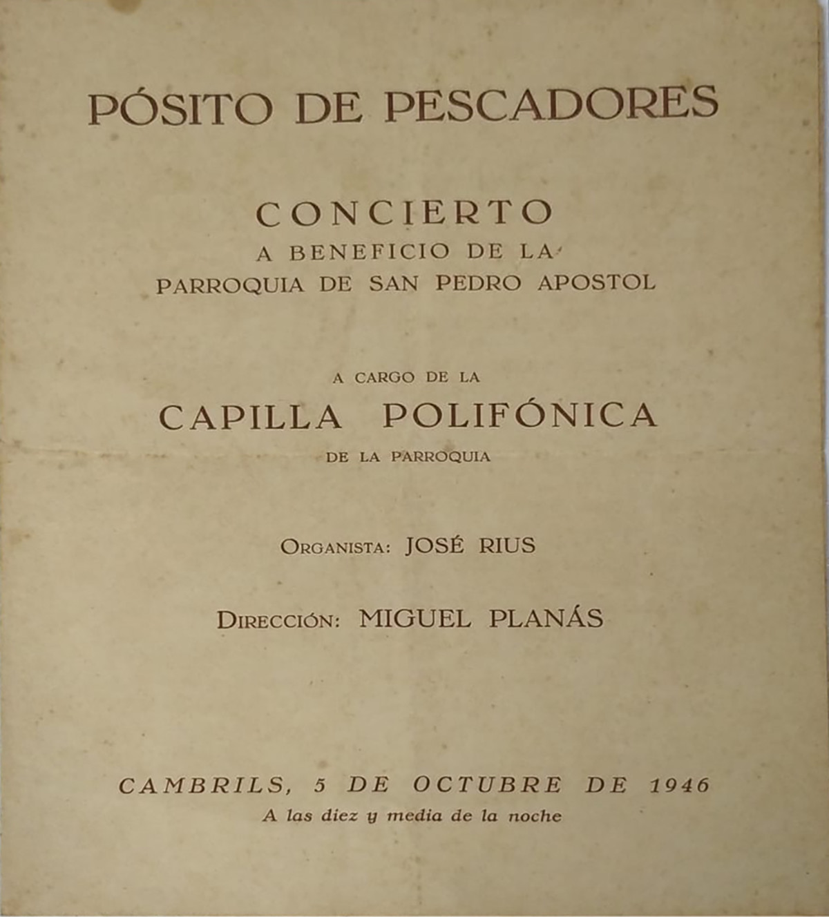 concert polifonica sant pere 1946