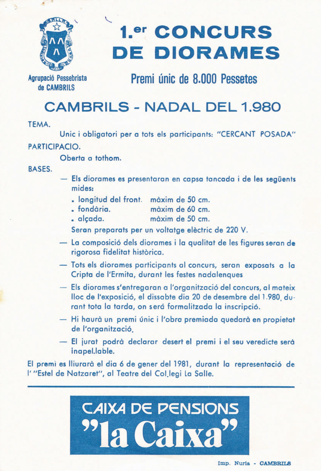concurs diorames cambrils 1980