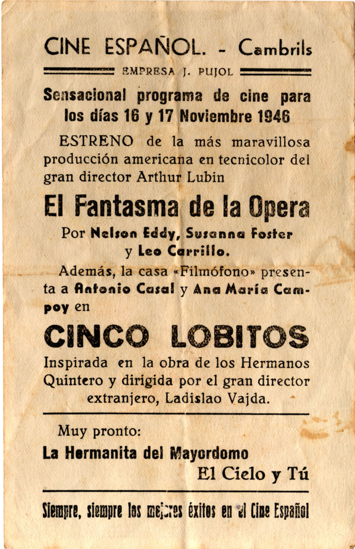 fantasma opera cambrils 1946