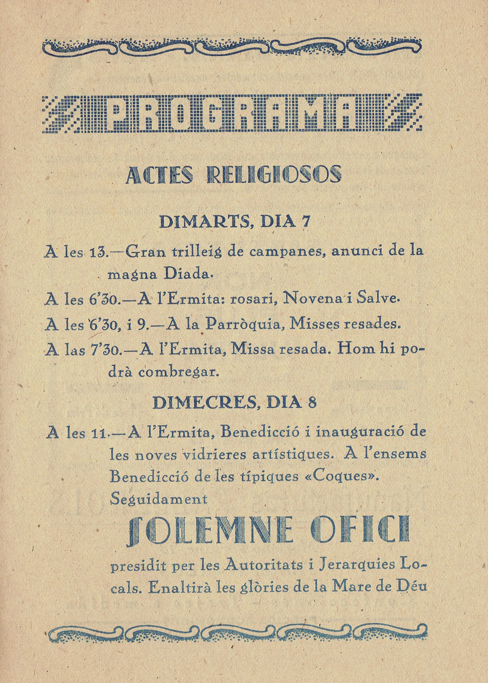 programa festa major cami 1948 cambrils