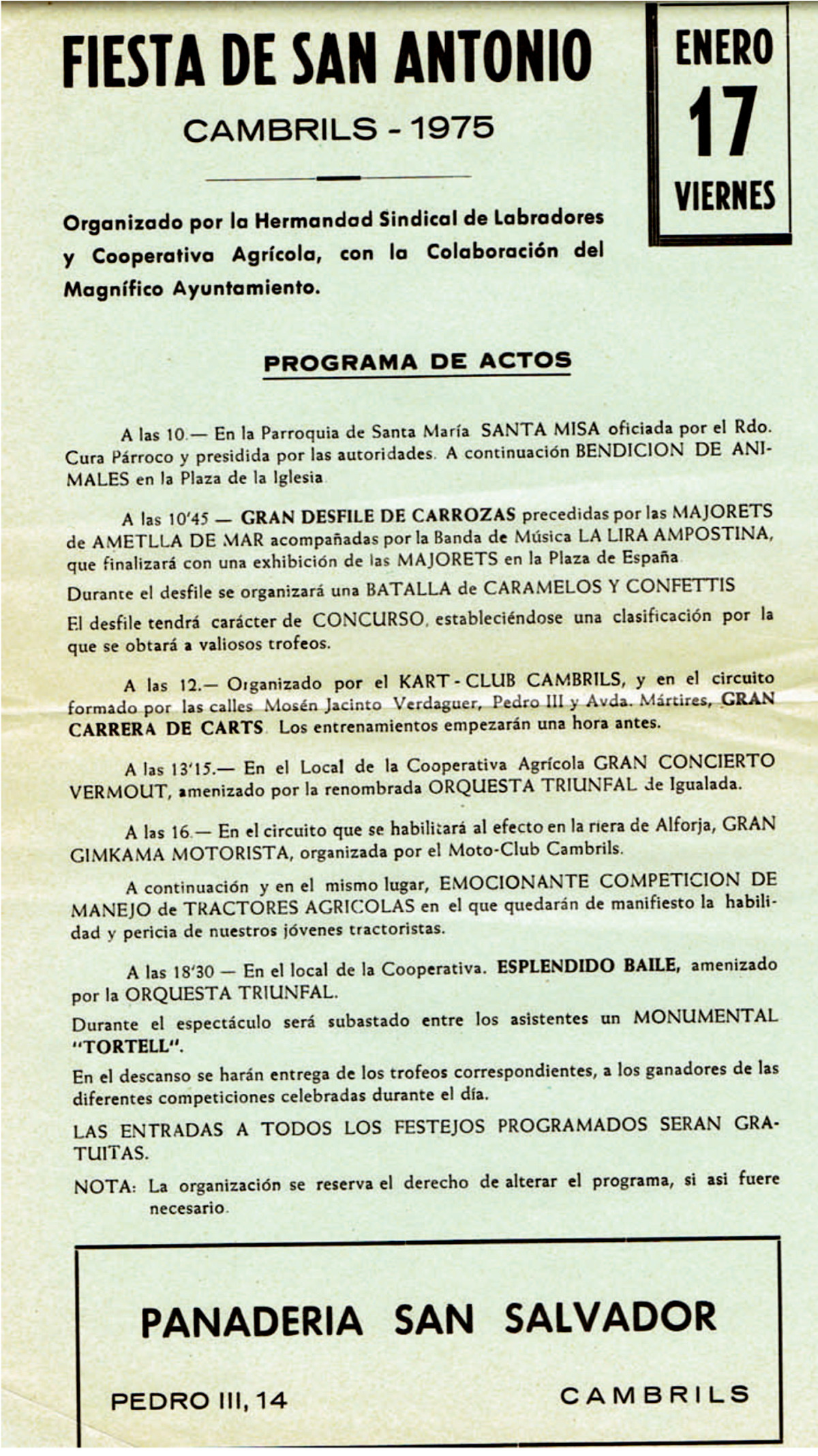 sant antoni cambrils 1975 cartell