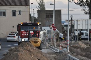 Es produeix una fuita de gas al raval de Gràcia provocada per les obres d'urbanització de la Bòbila